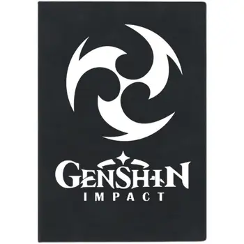 Анимационната игра Genshin Impact eye, прости черни тефтери за туристи, формат А5, подарък за приятели, бележник за студенти, дневник.