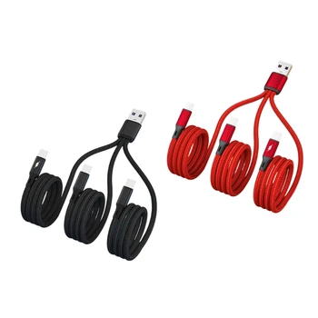 2023 нов 3 в 1 USB кабел USB към 3-кратно Тип-C конектор за захранване захранващ проводник за бързо зареждане захранващ кабел