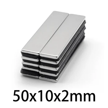 10-100 бр 50x10x2 мм мощен постоянен магнит блок 50x10x2 силен редкоземельный магнит N35 правоъгълни неодимови магнити