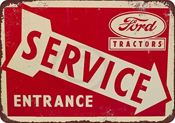 Обичай метален знак за обслужване на трактори Kraze Ford, Реколта репродукция
