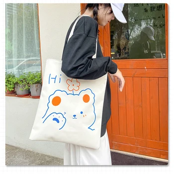 Индивидуални холщовые чанти Чанта през рамо за купувачите-Големи дамски чанти Чанта за пазаруване Ежедневни Дамски хранителни стоки Потребителски плат