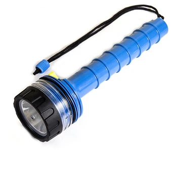 Фенер за гмуркане и Подводен водоустойчив led фенерче за гмуркане Long Shot Salvage Light Професионален мощен фенер син цвят