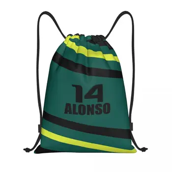 Обичай чанти-раници за спортна машина Alonso дантела прозорци, дамски и мъжки леки чанти за фитнес, чанти за пазаруване