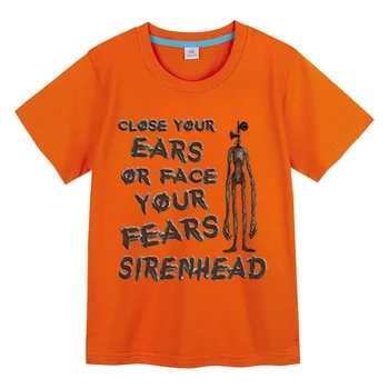 Детска Тениска с принтом Главата Сирени, Тениска с къси ръкави от Анимационен филм на Ужасите 