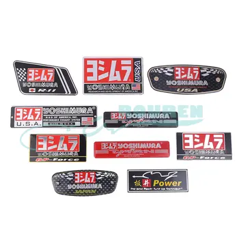 Етикети на мотоциклет 3D Аксесоари Универсални алуминиеви топлоустойчива етикети на ауспуха за Скорпион, Yamaha, Honda