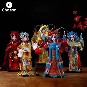 12-инчови Фигурки на герои от Пекинската опера, бижута, Статуетки, Статуята на Мулан, скулптура, Миниатюра Декор за дома, Декорация за стая, Подаръци