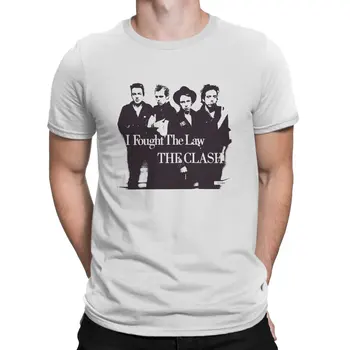 I Fighted The Law Мъжки тениски T-The Clashs Забавна тениска С Къс ръкав И Кръгло деколте, Риза от 100% Памук, Подарък За Рожден Ден, Облекло