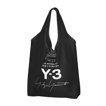 Пазарски Чанти за многократна употреба Yohji Yamamoto за хранителни стоки Сгъваеми Хранителни Чанти Миещи Големи Чанти-Тоут