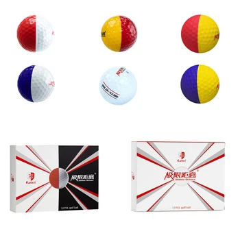 Топка за голф от 1 кутии с двухцветным гланцово матирано многослойно на топката за професионални състезания, на топка за голф