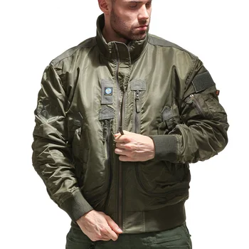 Есенно Зимна военна тактическа яке за Мъже с големи джобове Бомбер Армията ветровка Палта за мъже
