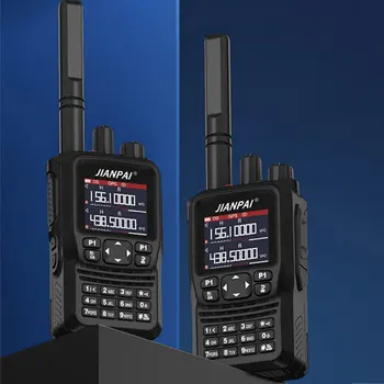 JIANPAI 8800 Плюс 10 W 5800 ма Преносима Радиостанция 16-Канален двойна лента GPS Позициониране Type-C Зареждане Водонепроницаемое Двупосочен Радио