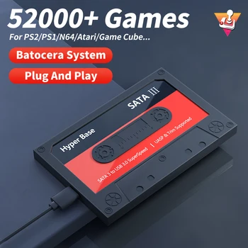 Външен твърд диск Batocera Retro Gaming обем 2 TB За Windows Game HDD Игрова конзола За PS3 /PS2 /PS1 / WII /N64 / SNES Твърд диск за КОМПЮТЪР