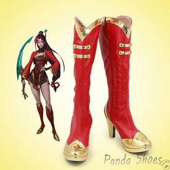 Обувки за cosplay Diana ХАХА от играта League of Legends, защото дълги ботуши Scorn of the Moon, подпори за cosplay, обувки за Хелоуин, за измамници