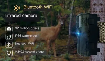 1 бр. инфрачервена камера и Bluetooth за проследяване с висока разделителна способност, водоустойчив наблюдение на животни, инфрачервена камера индукционно за проследяване