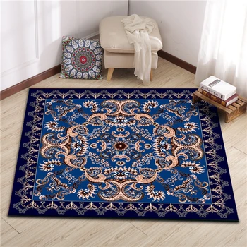 Марокански килим за хола впечатлява със своя бохемски стил, цветен диван, маса, декорация на дома, на площада подложка за спални, нескользящий персийски килим за пода
