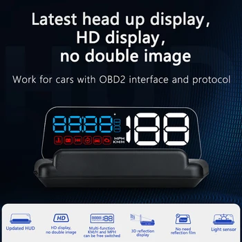 C500 OBD2 HUD GPS За Всички превозни средства, Бордови Компютър Проекторът на Предното Стъкло Централен Дисплей Аксесоари За авто електроника за измерване на Скоростта