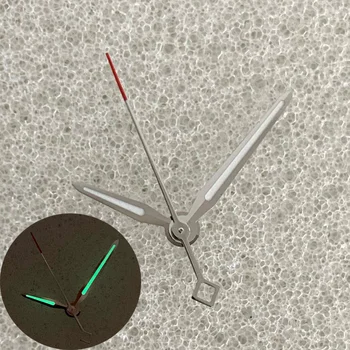Промяна на часовника, подбрани по цвят Червен и сребърен стрелка, зелени светещи стрелки, за да механизми NH35/36 / 4R/7S