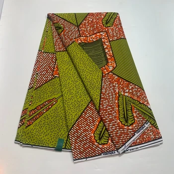 Най-популярният Истински Африкански восък, естествена материя, 100% памук, Гана, Нигерия, Стил на 6 метра, висок клас восъчен материал с щампи на Анкара