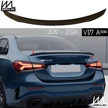 Лъскаво Черен на ABS-пластмаса, Заден Спойлер на Багажника за Седан A35 AMG Aero, Заден Спойлер A-Class V177, Истински Mercedes-Benz 2019-2024