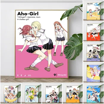 Плакат аниме Aho Момиче с героите на японската манга, печат върху платно, Модерна Детска декорация за дома, Подаръци стикери за стена за феновете