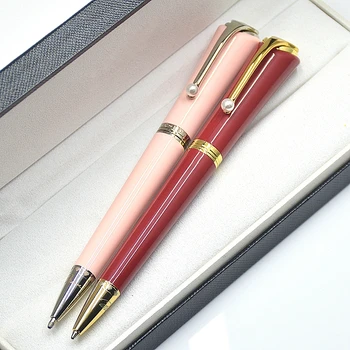 Колекция MB Mousa Goddess, червена и розова метална химикалка писалка, Канцеларски материали, ученически дръжки-роллеры с перламутровым капачка