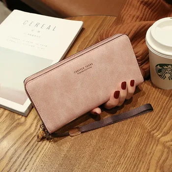 Нова корейска версия на чантата богат на функции дамски ръчно дълга чанта за карти, портфейл, женски модерен скоба за пари