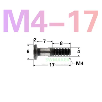 вътрешен шестостенния чернявый винт 1 бр. M4x17, M4-17 мм, определя винт M4 с дължина 17 мм за висока якост шайба лагер
