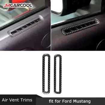 За Ford Mustang 2015-2019 Тапицерия на колата е от въглеродни влакна, задвижваната рамка за капак на вентилационни отвори, стикери, 2 бр./компл.