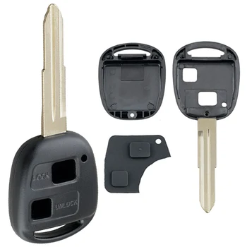 Smart Car Remote Key Shell Auto Замяна на своята практика за ключовете за Колата на Необрезное Острието TOY41 и Гумена Накладку за бутоните, Подходящ за автомобил Toyota Yaris