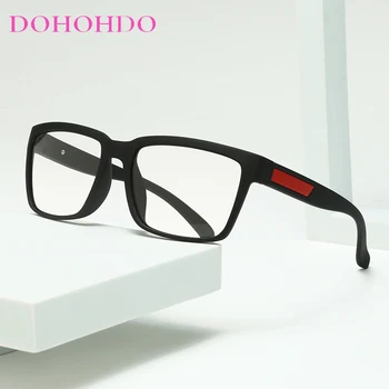 DOHOHDO 2023 Нова Мода Квадратно, промяна на Цвета, Фотохромичните Очила Със Синя Светлина Мъжки Прозрачни Точките Eyewear UV400