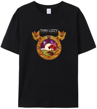 Висококачествена тениска Thin Lizzy Has a Fox Called ДЖОНИ Дамски ежедневни памучен тениска с писмото принтом