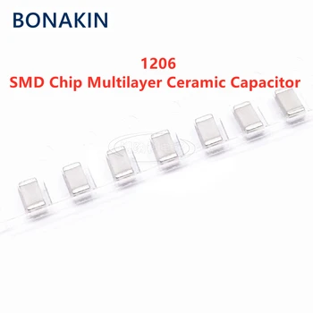 20PCS 1206 1,8 NF 50В 100V 250В 500В 1000В 182J 5% C0G многослойни керамични кондензатори с чип NPO SMD