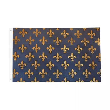 Флоренция Знаме на Открито Банер Полиестер Fleur De Lis Цвете Лилия е Символ на Бижута Хартата Двустранни Знамена размер 2x3 3x5 4x6 5x8 Фута