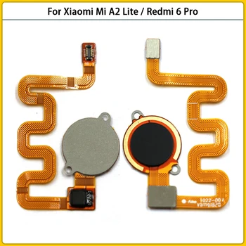 Новата лента на сензор за пръстови отпечатъци за Xiaomi Mi A2 Lite / Redmi 6 Pro Идентификация на бутона Home Гъвкав кабел, Резервни части
