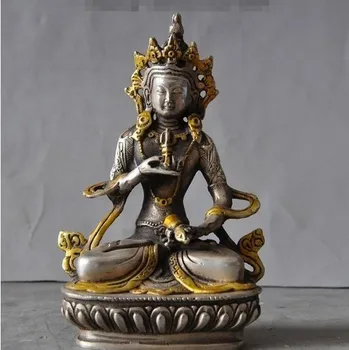 Будизмът на Стария Тибет, Позлатените Сребро, Буда Статуя на Богинята Ваджрасаттвы Тара Клан-ин