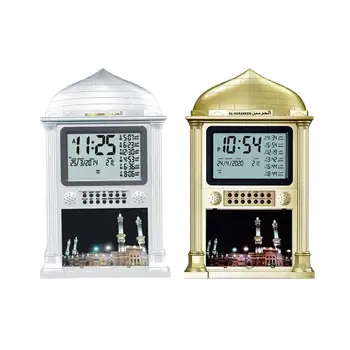 Стенен Alarm Clock Регулируема Декорация На Дома, Часовници Азан Молитвени Часовник Аларма Декор Джамията Digital Alarm Clock
