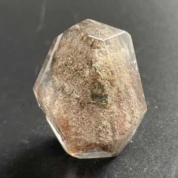 46 г Натурален зелен фантомного кристал свободна форма декорации от камък, Груб полиран кварцов камък, Исцеляющий D219