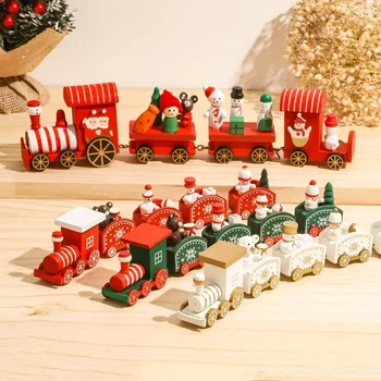 Коледен Влак Забавни Коледни Декорации За Дома 2023 Коледен Орнамент Коледа Навидад Noel Подаръци За Нова Година 2024