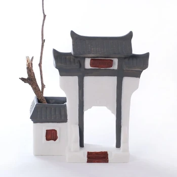 Украса за малък дом, в дзен стил, просто ретро творческа антикварное декорация за всекидневната, китайска ваза от пясъчник