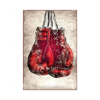 Боксови ръкавици Стенен художествен метал плакат