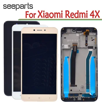 За Xiaomi Redmi 4X LCD дисплей С Сензорен Екран Дигитайзер В Събирането С Рамка Резервни Части За 5,0 