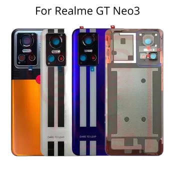 За Realme GT Нео 3 Neo3 Средната рамка/на предния панел на LCD/а на Задната със Стъклен капак Подмяна на корпуса на задната част на пистолета врати