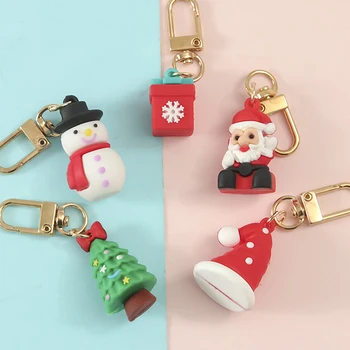 Коледна серия Ключодържател с окачване Модерен Сладък Дядо Коледа Елха Ръкавици, Чанта за Аксесоари и Малки Подаръци