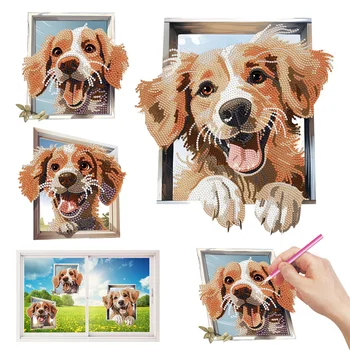 Направи си САМ диамантена рисувани Ежедневни стикер за хладилник Диамантена мозайка бродерия стереоаксессуары за кучета