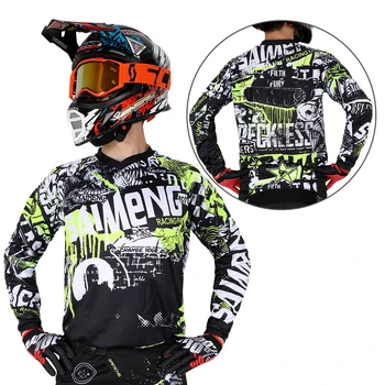 Тениска за Мотокрос Състезания Мъжки Дамски Мотоциклетът MX DH, BMX Downhill mountain Dirt Bike Тениска за оф-роуд АТВ МТБ Ендуро
