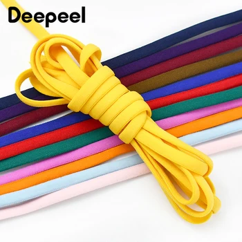 На 5 метра Deepeel 3/5 мм Цветни еластична нишка, еластичен кабел, пръстен за коса, ушния каишка, декор за колан, гумена лента, шевни принадлежности